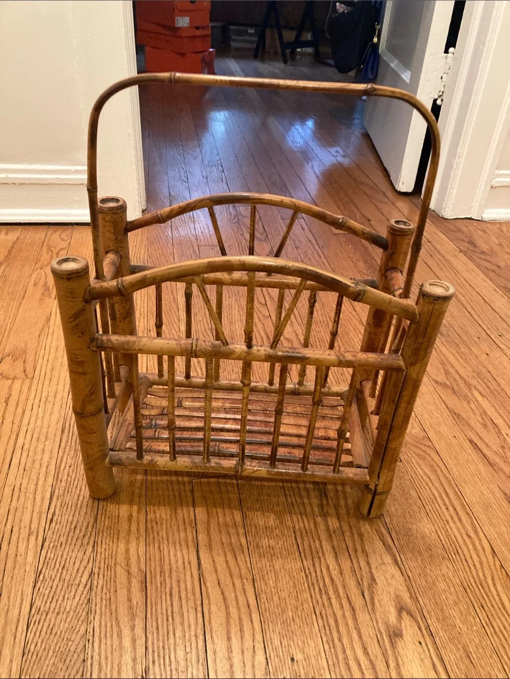 Fabulous 1920 -1930 original bamboo magazine rack